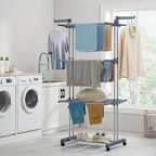 Étendoir à linge sur roulettes 4 niveaux