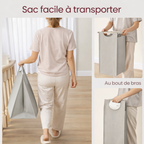 Panier à linge 3 compartiments avec étagère – Tri du linge pratique