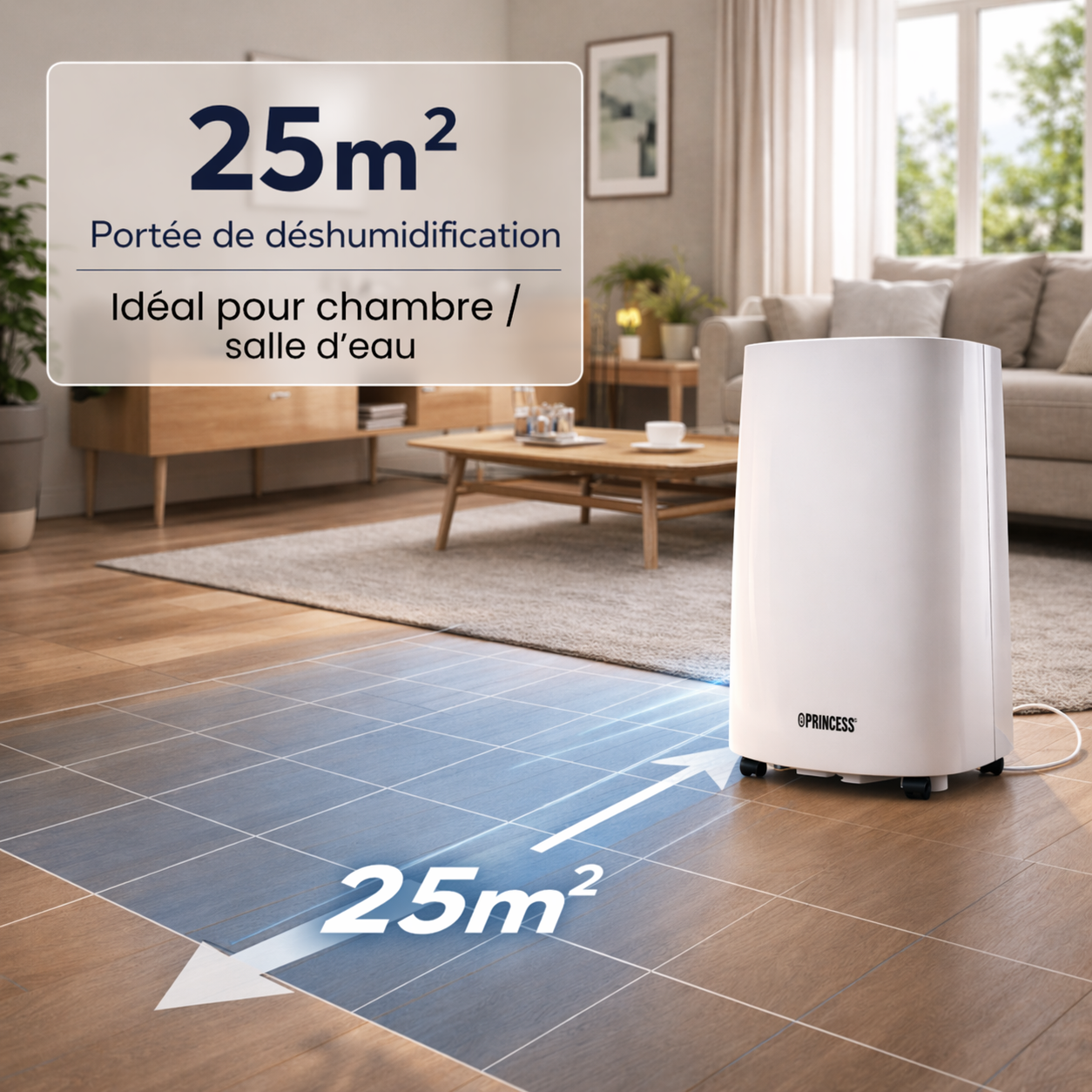 Déshumidificateur Princess 20L - Pièces 25m²