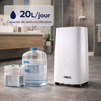 Déshumidificateur Princess 20L - Pièces jusqu’à 40 m²