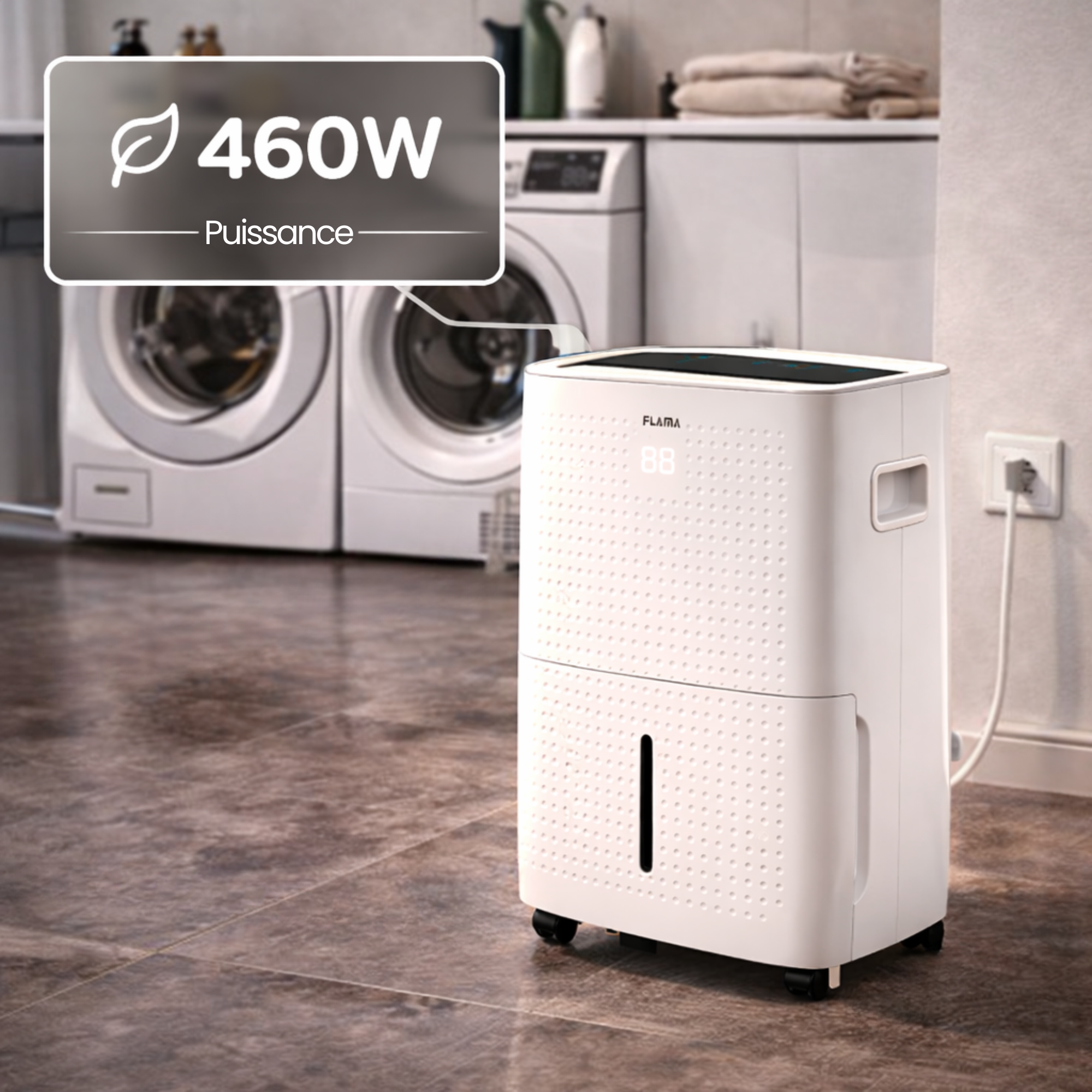 Déshumidificateur Flama 4L 460W - Pièces 55 m²