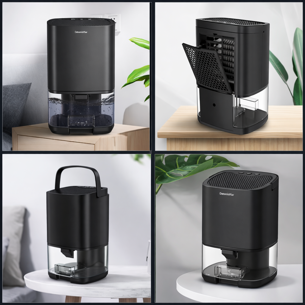 Déshumidificateur compact 36 W – Pièces 25 m²